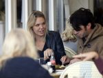 Amsterdam 18 oktober 2016
Myrthe Mylius met haar nieuwe vriend Sebastian Schneberger op terras in Amsterdam en onderweg naar Riviera Maison.
