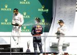 Francorchamps Spa 27 augustus 2016
F1 GP Spa Francorchamps. Daniel Ricciardo Lewis Hamilton en Nico Rosberg
