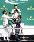 Francorchamps Spa 27 augustus 2016
F1 GP Spa Francorchamps. Daniel Ricciardo Lewis Hamilton en Nico Rosberg