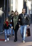 Amsterdam 22 oktober 2016 
Zanger Quincy met zijn vrouw en dochter op de pc hooftstraat