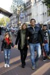 Amsterdam 22 oktober 2016 
Zanger Quincy met zijn vrouw en dochter op de pc hooftstraat