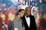 Amsterdam 24 oktober 2016
Premiere Hartenstrijd in Tuschinski. Sharon Doorson en partner Brunno Moneiro Tavares