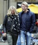 15 Oktober 2016 Thomas Berge met zijn nieuwe vriendin, zangeres Cassidy Roeks