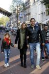 Amsterdam 22 oktober 2016 
Zanger Quincy met zijn vrouw en dochter op de pc hooftstraat