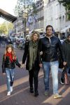 Amsterdam 22 oktober 2016 
Zanger Quincy met zijn vrouw en dochter op de pc hooftstraat