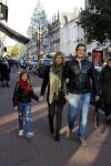 Amsterdam 22 oktober 2016 
Zanger Quincy met zijn vrouw en dochter op de pc hooftstraat