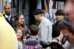 Amsterdam 2 augustus 2017  
Premiere emoji de film in pathe arena. Arjen Lubach met kinderen van zijn vriendin