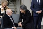 Amsterdam 14 oktober 2017
Afscheidsdienst van burgemeetser Eberhard v d Laan in het concertgebouw. Ed v Tijn met zijn vrouw Odette Taminiau en Hanneke Groenteman