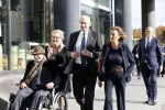 Amsterdam 14 oktober 2017
Afscheidsdienst van burgemeetser Eberhard v d Laan in het concertgebouw.Job Cohen met zijn vrouw en Ed v Tijn met zijn vrouw Odette Taminiau
