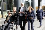 Amsterdam 14 oktober 2017
Afscheidsdienst van burgemeetser Eberhard v d Laan in het concertgebouw.Job Cohen met zijn vrouw en Ed v Tijn met zijn vrouw Odette Taminiau