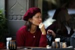 Amsterdam 9 november 2017
Fockeline Ouwerkerk met haar stylist Tommie Driessen op terras