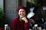 Amsterdam 9 november 2017
Fockeline Ouwerkerk met haar stylist Tommie Driessen op terras