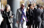 Amsterdam 14 oktober 2017
Afscheidsdienst van burgemeetser Eberhard v d Laan in het concertgebouw. Freek de Jonge  met zijn vrouw