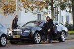 Amsterdam 11 november 2017
Gerard Spong met zijn partner en hondje in hun Rolls Royce van ruim 500K