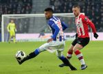 Eindhoven, 22 Januari 2017 Kompetitiewedstrijd PSV-SC Heerenveen, eindstand 4-3
Jeremiah St. Juste en Bart Ramselaar