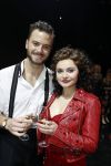 Utrecht 29 oktober 2017
Premiere on your feet in beatrixtheater in Utrecht. Gloria Estefan en haar man Emilio met Jim Bakkum  Vajen van den Bosch Nurlaila en Ellen Evers  tijdens het slotapplaus na afloop van de premiere van de musical On Your Feet!