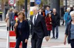 Amsterdam 14 oktober 2017
Afscheidsdienst van burgemeetser Eberhard v d Laan in het concertgebouw.Job Cohen met zijn vrouw Anjes v d Linden