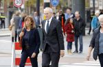 Amsterdam 14 oktober 2017
Afscheidsdienst van burgemeetser Eberhard v d Laan in het concertgebouw.Job Cohen met zijn vrouw Anjes v d Linden