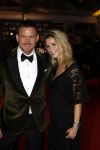 Amsterdam 12 oktober 2017 
Uitreiking televizierring in het afas live theater. Johnny de Mol met zijn zwangere vriendin Anouk v Schie
