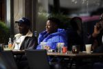 Amsterdam 6 november 2017
Quincy Promes op terras bij v Dam