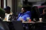 Amsterdam 6 november 2017
Quincy Promes op terras bij v Dam