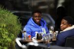 Amsterdam 6 november 2017
Quincy Promes op terras bij v Dam