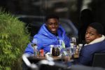Amsterdam 6 november 2017
Quincy Promes op terras bij v Dam