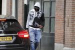 Amsterdam 1 oktober 2017
Romelu Lukaku en zijn vriendin Saar mens bij haar huis in Amsterdam.