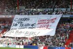 Eindhoven, 27 Augustus 2017
Supporters tribune PSV met vlaggen