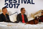 Amsterdam 6 oktober 2017 
Event van de Nederlandse Voque met Fiona Hering Hoofdredactrice Karin Swerink en Viktor & Rolf met hun hondje. Het event vindt plaats in het Amstel Hotel