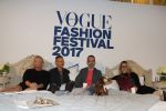 Amsterdam 6 oktober 2017 
Event van de Nederlandse Voque met Fiona Hering Hoofdredactrice Karin Swerink en Viktor & Rolf met hun hondje. Het event vindt plaats in het Amstel Hotel