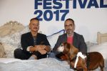 Amsterdam 6 oktober 2017 
Event van de Nederlandse Voque met Fiona Hering Hoofdredactrice Karin Swerink en Viktor & Rolf met hun hondje. Het event vindt plaats in het Amstel Hotel