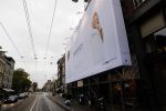 Amsterdam 9 oktober 2017  
Grote reclame van Woolrich op een pand in Amsterdam.