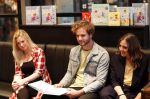 Amstelveen 9 november 2018
Boekpresentatie Jim Bakkum en Kirsten Michel . Bettina Holwerda zwanger met hun kinderen