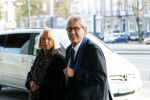 Amsterdam 27 oktober 2018
Herdenkingsdienst voor Wim Kok in het Concertgebouw van Amsterdam. Bram peper met zijn vrouw