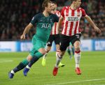 Eindhoven, 24 Oktober 2018 PSV-Tottemham Hotspur.
Duel in de voorronde Champions League, eindstand 2-2.
Daniel Schwaab en Harry Kane