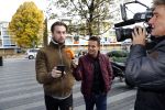 Amsterdam 7 november 2018
Dave Roelvink bij de rechtbank van Amsterdam waar hij voor moet komen voor rijden onder invloed en snelheid. Aran Bade van RTL Boulevard