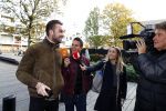 Amsterdam 7 november 2018
Dave Roelvink bij de rechtbank van Amsterdam waar hij voor moet komen voor rijden onder invloed en snelheid. Aran Bade van RTL Boulevard