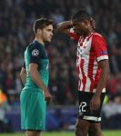 Eindhoven, 24 Oktober 2018 PSV-Tottemham Hotspur.
Duel in de voorronde Champions League, eindstand 2-2.
Denzel Dumfries en Harry Winks