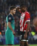 Eindhoven, 24 Oktober 2018 PSV-Tottemham Hotspur.
Duel in de voorronde Champions League, eindstand 2-2.
Denzel Dumfries en Harry Winks
