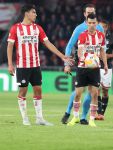 Eindhoven, 20 Oktober 2018 Kompetitiewedstrijd PSV-SC Emmen, eindstand 6-0 Seizoen 2018-2019
Erick Gutierrez en Hirving Lozano