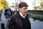 Amsterdam 6 november 2018
Advocaat Gert-Jan Knoops arriveert samen met Frank Masmeijer en zijn vrouw Carry Knoops bij de rechtbank in Amsterdam. De rechtbank in Amsterdam behandelt dinsdag de uitleveringszaak tegen de voormalig-tv-presentator.