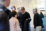 Amsterdam 6 november 2018
Advocaat Gert-Jan Knoops arriveert samen met Frank Masmeijer en zijn vrouw Carry Knoops bij de rechtbank in Amsterdam. De rechtbank in Amsterdam behandelt dinsdag de uitleveringszaak tegen de voormalig-tv-presentator.