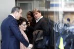Amsterdam 6 november 2018
Advocaat Gert-Jan Knoops arriveert samen met Frank Masmeijer en zijn vrouw Carry Knoops bij de rechtbank in Amsterdam. De rechtbank in Amsterdam behandelt dinsdag de uitleveringszaak tegen de voormalig-tv-presentator.