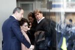 Amsterdam 6 november 2018
Advocaat Gert-Jan Knoops arriveert samen met Frank Masmeijer en zijn vrouw Carry Knoops bij de rechtbank in Amsterdam. De rechtbank in Amsterdam behandelt dinsdag de uitleveringszaak tegen de voormalig-tv-presentator.