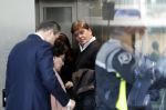 Amsterdam 6 november 2018
Advocaat Gert-Jan Knoops arriveert samen met Frank Masmeijer en zijn vrouw Carry Knoops bij de rechtbank in Amsterdam. De rechtbank in Amsterdam behandelt dinsdag de uitleveringszaak tegen de voormalig-tv-presentator.