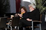 Amsterdam 3 oktober 2018
Henriette Tol met man op terras.