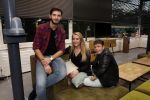 Hilversum 6 november 2018
Dries Roelvink interviewt voor Story Quincy Wilson Luc v Essen en Julia v Helvoirt uit het sbs6 programma house of Talent