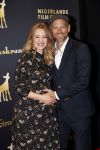 Utrecht 3 oktober 2018
Noortje Herlaar ( zwanger) en haar vriend Barry Atsma bij de nederlandse filmdagen.