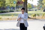 Wageningen 13 oktober 2018
Rob Jetten op weg naar bijeenkomst D66